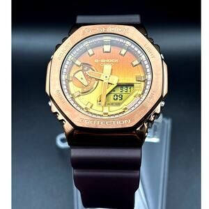 Casio G-Shock GM2100CL-5A CasiOak Metal Bronze Tone Ana-Digi Men's Watch NIBWT